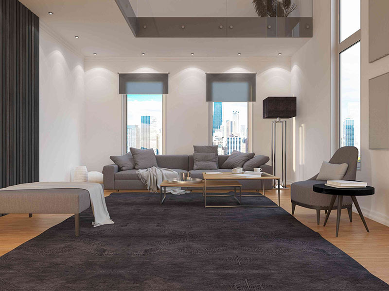 A Cozy Living Room Featuring a Couch, Chair, Table, and Rug, Creates an Inviting and Enjoyable Space